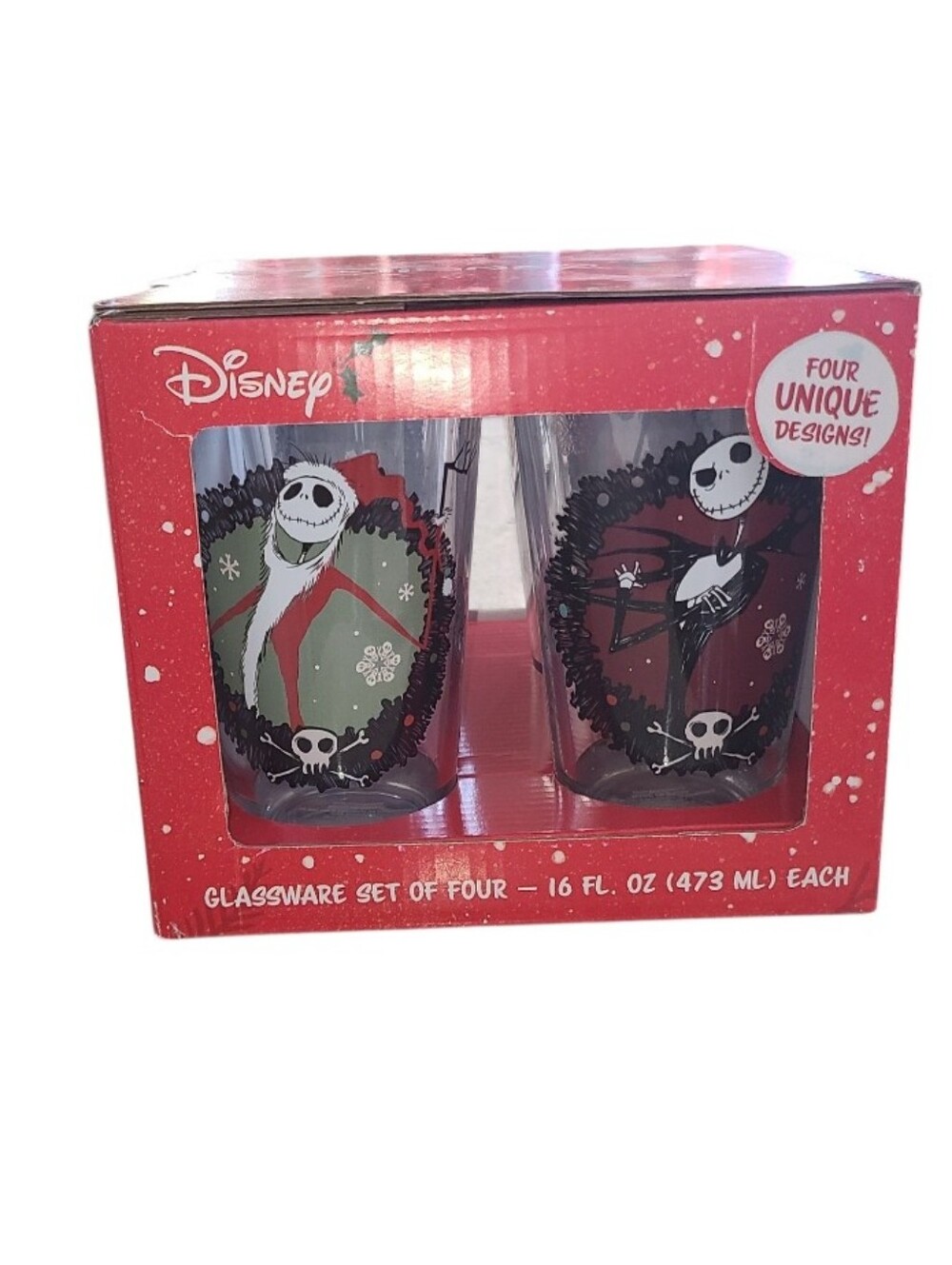 Nightmare Before Christmas NBC Holiday Pint Glass SET 16 oz NIB